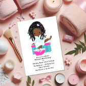 Niedlich Black Girl Wellness-Center Sleepover Gebu Einladung