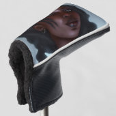 Niedlich Black Goth Girl Golf Headcover (3/4 Vorderseite)