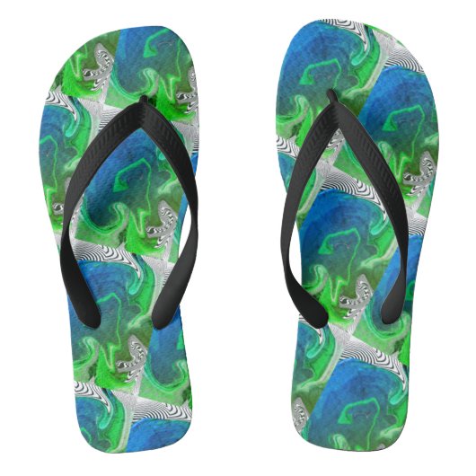 Niedlich Black Green BLUE Moderne Frauen Flip Flop Badesandalen (Fußbett)