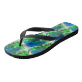 Niedlich Black Green BLUE Moderne Frauen Flip Flop Badesandalen (Schrägansicht)
