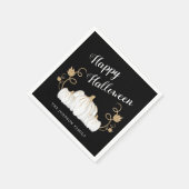 Niedlich Black Happy Halloween Pumpkin Napkins Serviette (Ecke)
