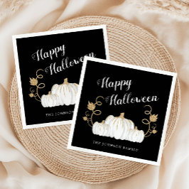 Niedlich Black Happy Halloween Pumpkin Napkins Serviette