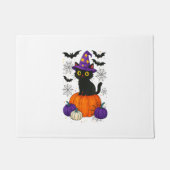 Niedlich Black Hexe Kat Pumpkin Halloween Kostüm F Fußmatte (Vorderseite)