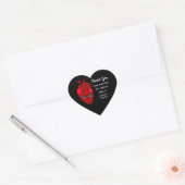 Niedlich Black Kawaii Real Heart Valentines Vielen Herz-Aufkleber (Umschlag)