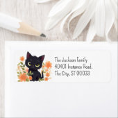 Niedlich Black Kitten Kawaii Chibi (Insitu)