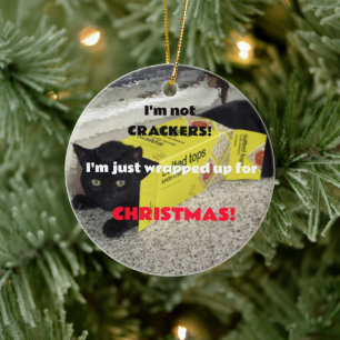 Niedlich Black Kitten Keramik Ornament