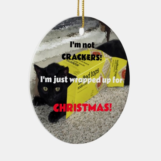 Niedlich Black Kitten Keramik Ornament (Rechts)