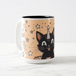 Niedlich Black Kitten Moffee Kaffee Tasse