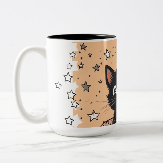 Niedlich Black Kitten Moffee Kaffee Tasse (Links)