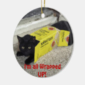 Niedlich Black Kitten Weihnachtsschmuck (Links)