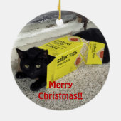 Niedlich Black Kitten Weihnachtsschmuck (Hinten)