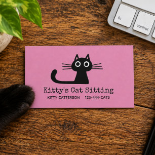 Niedlich Black Kitty Cat Fun Feline Quirky Ani Visitenkarte