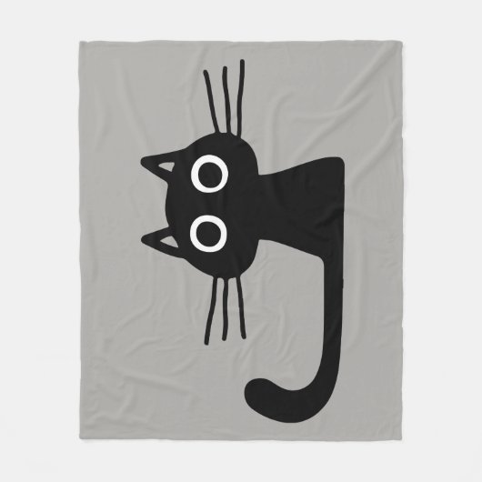 Niedlich Black Kitty Cat | Warm Whimsical Fleecedecke (Vorderseite)