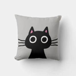 Niedlich Black Kitty | Quirky Cat Lover's Kissen