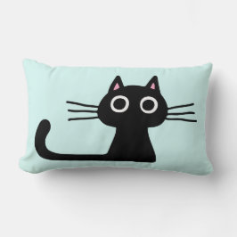 Niedlich Black Kitty | Quirky Cat mit langen Whisk Lendenkissen