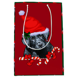 Niedlich Black Lab Weihnachten Mittlere Geschenktüte