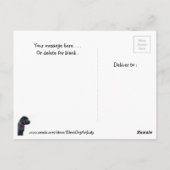 Niedlich Black Labrador Puppy - Happy Dog Black La Postkarte (Rückseite)