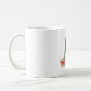 Niedlich Black Mermaid Girl Kaffeetasse