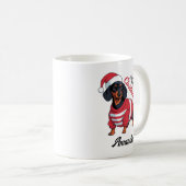 Niedlich Black Merry Weihnachts-Dackel Hund Kaffeetasse (VorderseiteRechts)