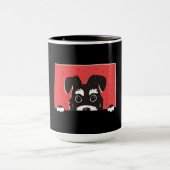 Niedlich Black Miniature Schnauzer Welpe Tasse (Zentrum)