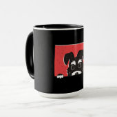 Niedlich Black Miniature Schnauzer Welpe Tasse (Vorderseite Links)