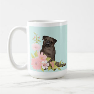 Niedlich Black MOPS Cartoon Style Tasse