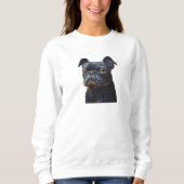 Niedlich Black Mops Dog Art Sweatshirt - Cosy Pet (Vorderseite)