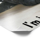 Niedlich Black Mops Puppy Lazity Poster (Ecke)