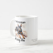 Niedlich Black On White ''Mein Doberman & Tee Kaffeetasse (Vorderseite Links)