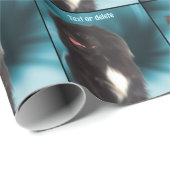 Niedlich Black Pekingese Dog Personalisiert Geschenkpapier (Rolleneckpunkt)