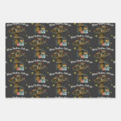 Niedlich Black Pink Mushroom Weihnachten Individue Geschenkpapier Set (Vorderseite 2)