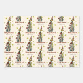 Niedlich Black Pink Mushroom Weihnachten Individue Geschenkpapier Set (Vorderseite)