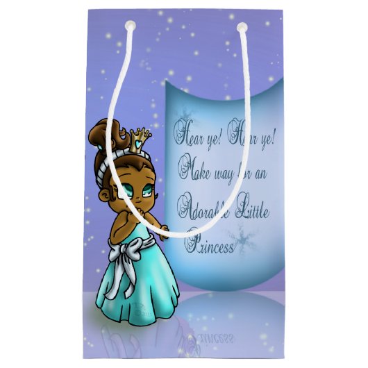 Niedlich Black Princess Birthday Kleine Geschenktüte (Vorderseite)