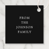 Niedlich Black Pumpkin Happy Halloween Geschenkanhänger (Rückseite)