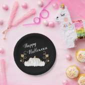 Niedlich Black Pumpkin Happy Halloween Pappteller (Party)