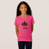 Niedlich Black Pumpkin Individuelle Name Halloween T-Shirt (Vorne ganz)