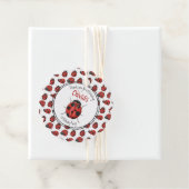 Niedlich Black Red Ladybug Muster Vielen Dank Geschenkanhänger (Beispiel)