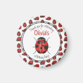 Niedlich Black Red Ladybug Muster Vielen Dank Magnet (Vorne)