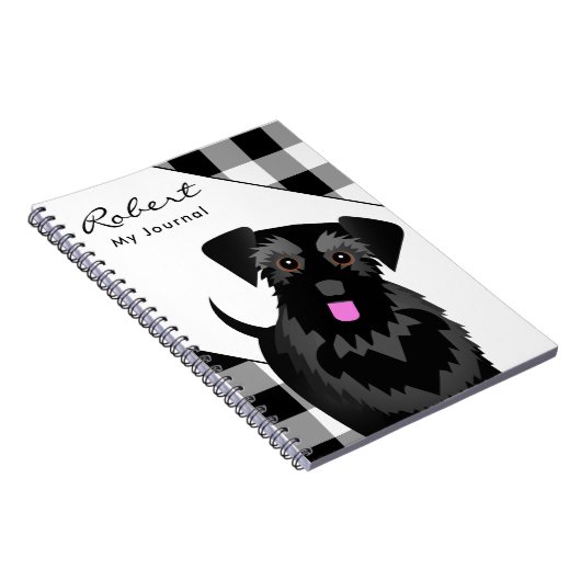 Niedlich Black Schnauzer-Notebook Notizblock (Rechte Seite)
