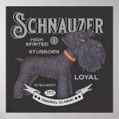 Niedlich Black Schnauzer Poster (Vorne)