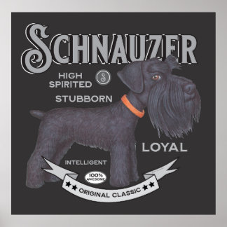 Niedlich Black Schnauzer Poster