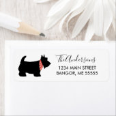 Niedlich Black Scottish Terrier Dog Rücksendeadres (Insitu)