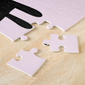 Niedlich Black Scruffy Cartoon Kitten Cat Puzzle (Seite)