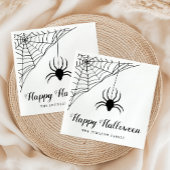 Niedlich Black Spider Happy Halloween Napkins Serviette
