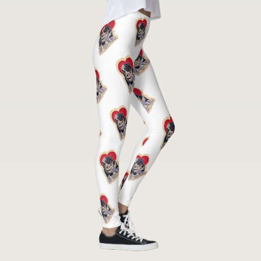 Niedlich Black Tan Bernedoodle Leggings (Rechts)