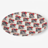 Niedlich Black Tan Bernedoodle Pappteller (Schrägansicht)