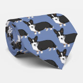 Niedlich Black Tan Cardigan Welsh Corgi Dog Liebha Krawatte (Gerollt)