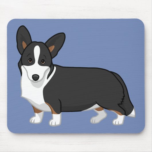 Niedlich Black Tan Cardigan Welsh Corgi Dog Liebha Mousepad (Vorne)