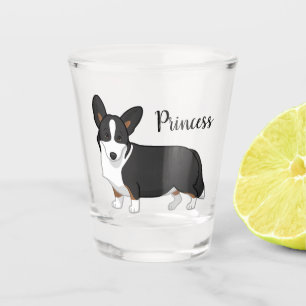 Niedlich Black Tan Cardigan Welsh Corgi Hund Liebh Schnapsglas
