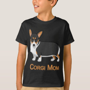 Niedlich Black Tricolor Pembroke Welsh Corgi Mama T-Shirt